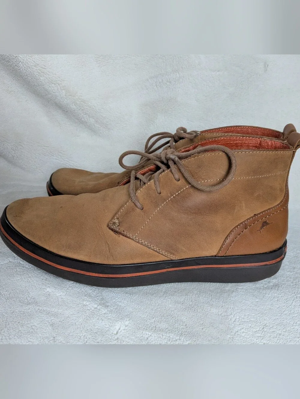 Tommy Bahama Reflexology Riker Tan Chukka Ankle Boots Mens Suede Size 10D